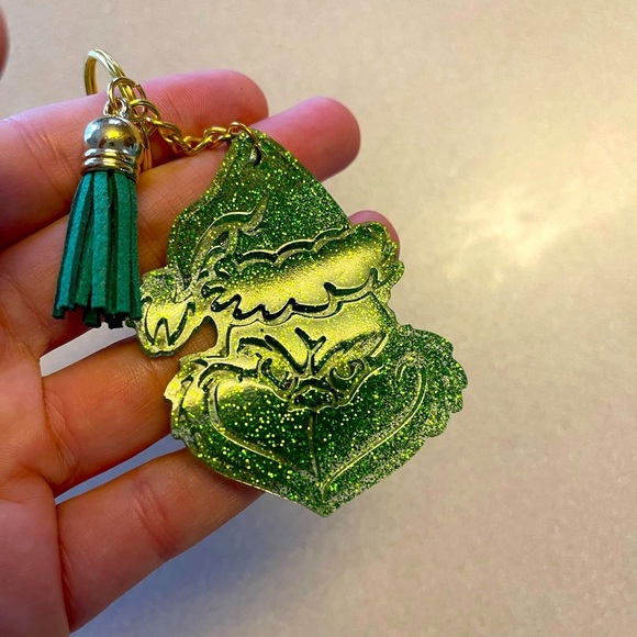 Hand Crafted Other - 🎉🎉HP🎉🎉 Handmade Christmas Keychain- The Grinch